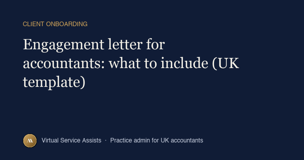 Engagement letter for accountants: what to include (UK template)
