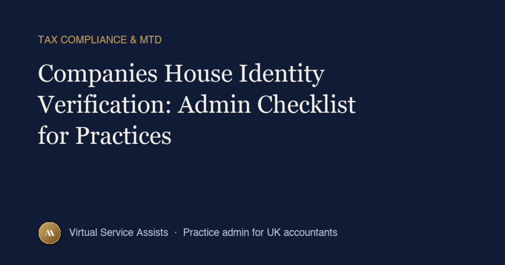 Companies House Identity Verification: Admin Checklist for Practices