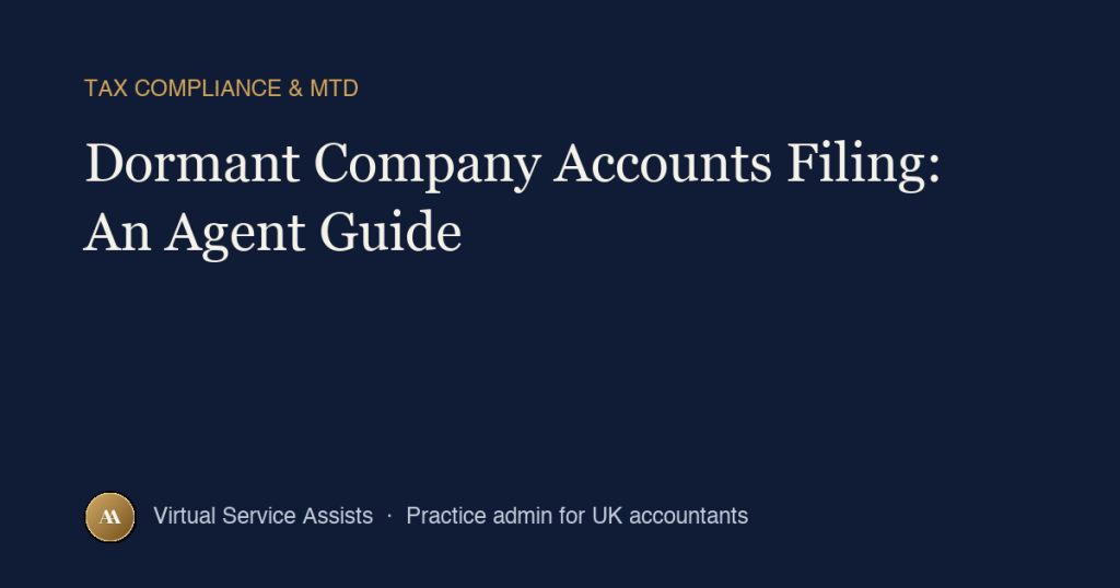 Dormant Company Accounts Filing: An Agent Guide